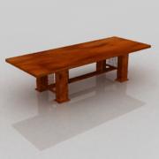 Base:solid cherry wood. Top:veneered cherry wood. Measures:250 cm x 98 h. 74__225 cm x 98 h. 74